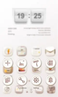 White Wooden GOLauncher EX Theme android App screenshot 1