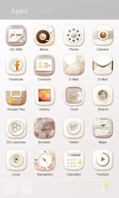 White Wooden GOLauncher EX Theme android App screenshot 3