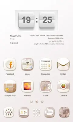 White Wooden GOLauncher EX Theme android App screenshot 4